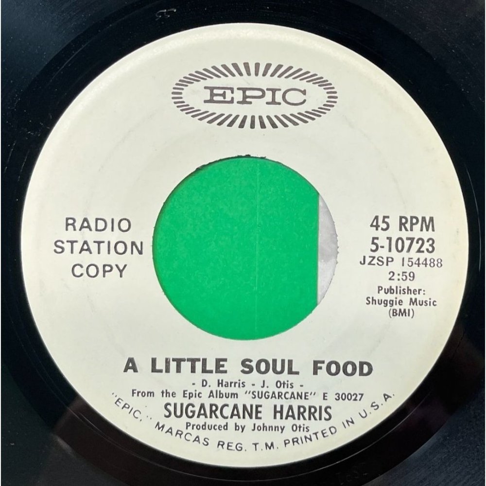 Sugarcane Harris A Little Soul Food / I'm Unconscious 45 R&B Soul Promo Epic